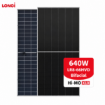 LONGi Hi-MO X10 LR8-66HVD 640W Bifacial N-Type HPBC 2.0 Solar Panel