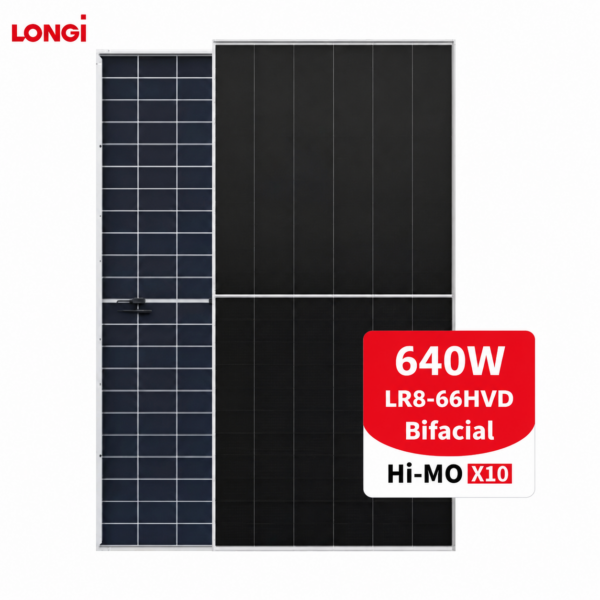 LONGi Hi-MO X10 LR8-66HVD 640W Bifacial N-Type HPBC 2.0 Solar Panel LONGi Hi-MO X10 LR8-66HVD 640W Bifacial N-Type HPBC 2.0 Solar Panel