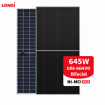 LONGi Hi-MO X10 LR8-66HVD 645W Bifacial N-Type HPBC 2.0 Solar Panel