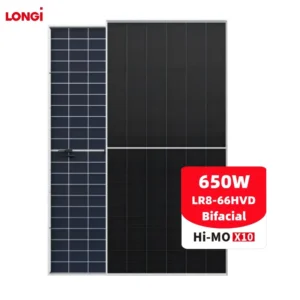 LONGi Hi-MO X10 LR8-66HVD 650W Bifacial N-Type HPBC 2.0 Solar Panel